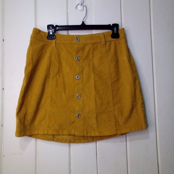 Re Generation by Celebrity Pink Skirt Juniors 11 30 Button Front Corduroy Brown - Picture 1 of 15